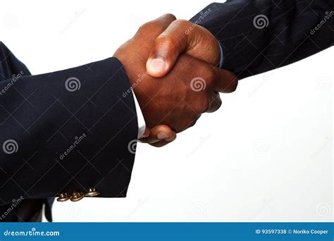 African American Businessmen Shaking Hands Stock Photo Image Of Suit Congratulating