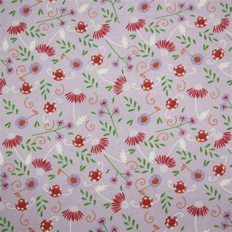 Cute Florals Lilac Ditsy Cotton Fabric Cuddle Plush Fabrics