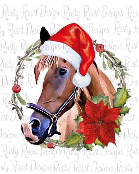 Christmas Horse Png Christmas Sublimation Designs Downloads Digital