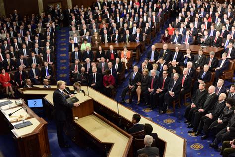 the scene as president trump addresses his first joint session of congress the washington post