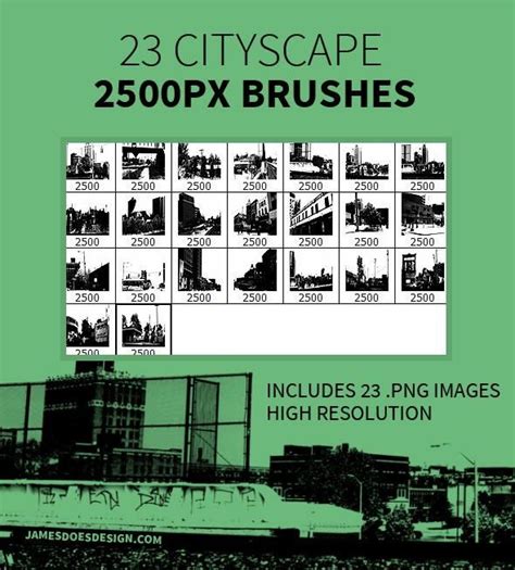 23 Cityscape Brushes Cityscape Business Cards Photography Photoshop