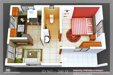 3d Isometric Views Of Small House Plans Architecture