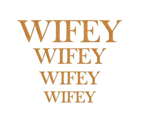 Wifey Embroidery Design Machine Embroidery Design 7 Sizes Etsy