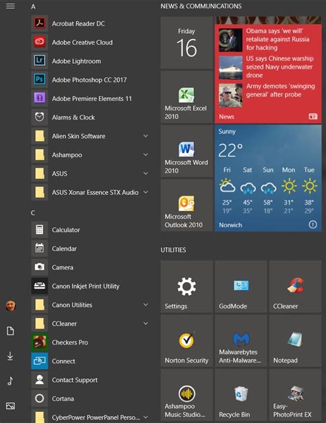 Windows 10 Start Menu Folder Icons Issue Microsoft Community