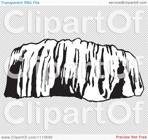 Uluru icon in monochrome design isolated on white background. Clipart Black And White Ayers Rock Or Uluru In Australia - Royalty Free Vector Illustration by ...