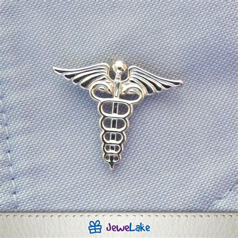 Lapel Badge Small Caduceus Nurse Brooch Doctor Jewellery Etsy
