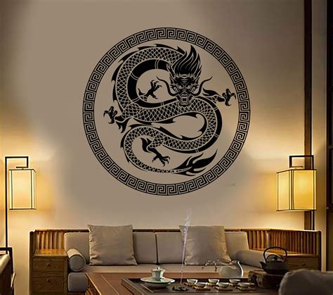 Muurversieringen Stickers Chinese Dragon Wall Decal Mmartin146 Asian