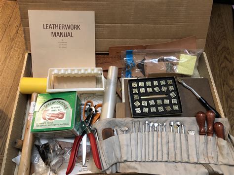 Tandy Deluxe Leathercraft Kit Complete And With Many Extras Including