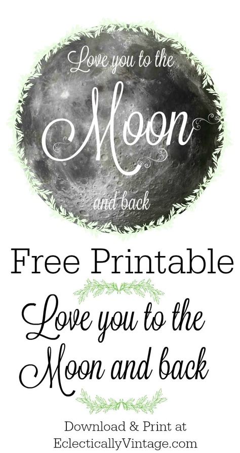 Love You To The Moon And Back Free Printable Birthday