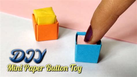 How To Make Mini Paper Button Toy Origami Button Toy Diy Origami