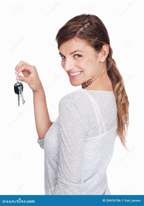 Woman Holding Keys Stock Photo Image Of Life Investment 20476796