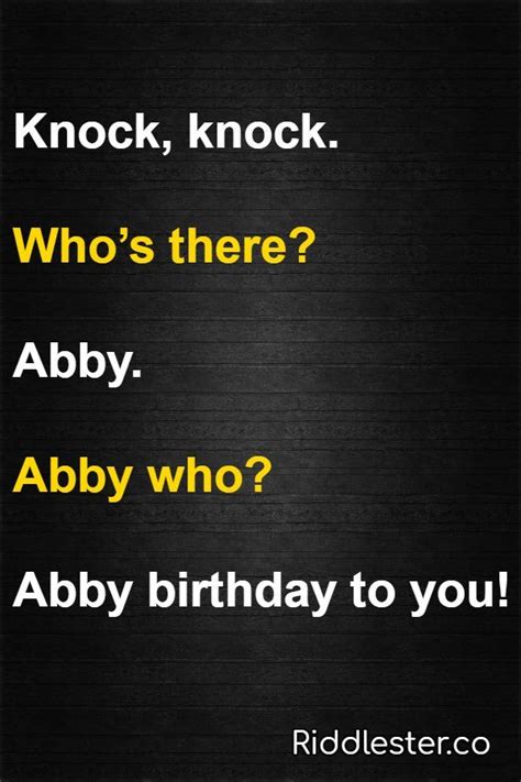 Birthday Puns Knock Knock Birthday Jokes