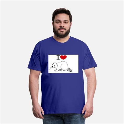 I Love Beaver Mens Premium T Shirt Spreadshirt