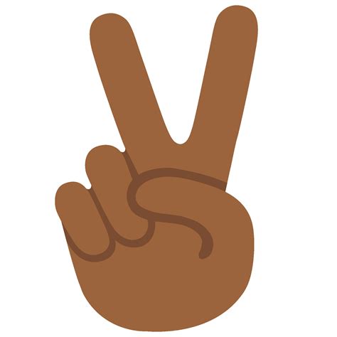 Hand With Two Fingers Up Over White Background Vector Clip Art Library