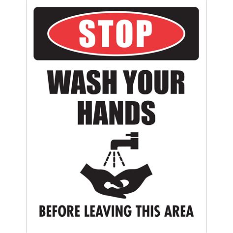 Wash Hands Sign Printable