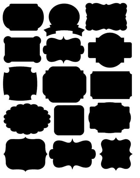 Vintage Silhouette Free Clipart Rectangle Label Designs 20 Free