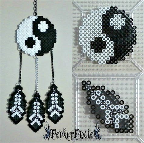 Yin And Yang Dreamcatcher By Perlerpixie Perler Bead Patterns Perler