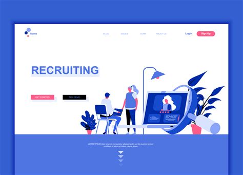 Modern Flat Web Page Design Template Concept Of Recruiting 359832