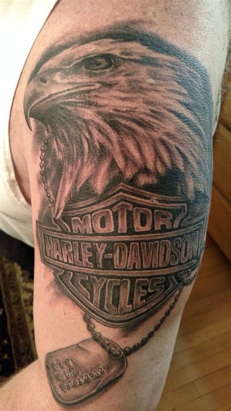 My First Tattoo Tribute To My Dad Harley Tattoos Harley Davidson