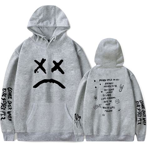 Lil Peep Sweatshirt Fashion Pullover Sad Face Hoodie Unewchic