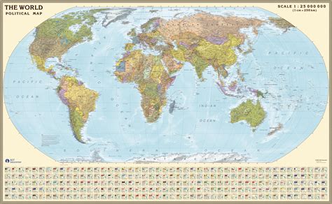 Agt Geocenter Political World Wall Map Robinson Projection Mapsherpa