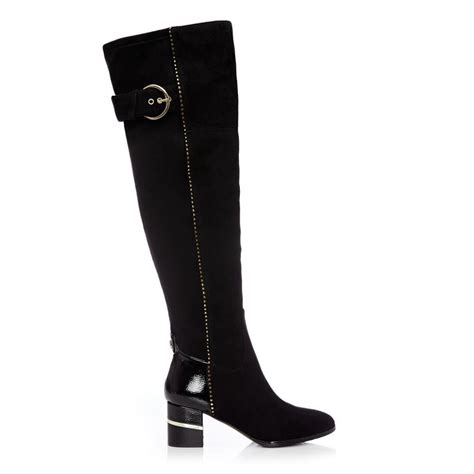 Violette Black Suede Boots From Moda In Pelle Uk