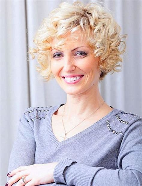 Curly Short Hairstyles For Older Women Over 50 Best