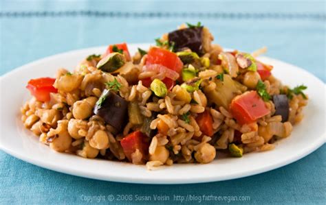 Turkish Pilaf With Pistachios And Chickpeas Recipe From Fatfree Vegan