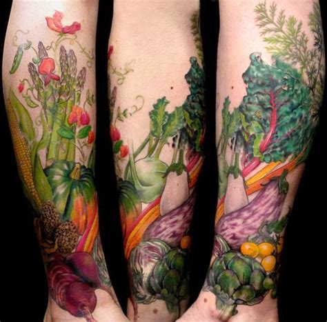 25 Creative And Cool Food Tattoo Designs Food Tattoos Vegetable