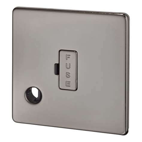 Bg Nexus 13a 1 Gang Screwless Flat Plate Unswitched Fused Spur With