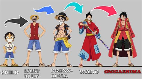 One Piece Straw Hat Pirates Outfits~ Straw Hats Members Evolution ~