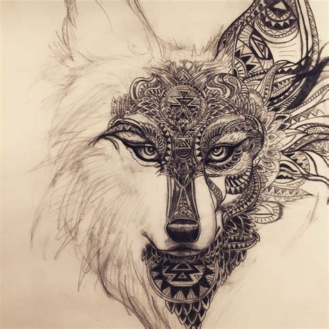 Working On This Spirit Animal Wolffox Design For A Tattoo Brazos