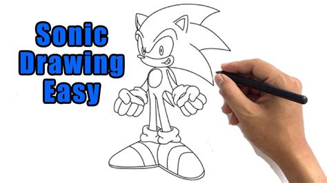 How To Draw Sonic The Hedgehog Outline Drawing Easy Sonic Character