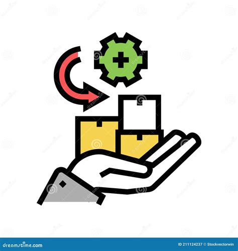 Receive Goods And Services Color Icon Vector Illustration Stock Vector