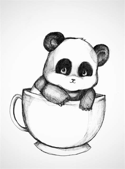Cute Baby Panda Sketch