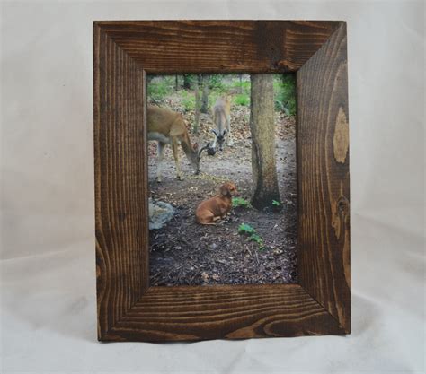 Kona Dark Brown Picture Frame Wood Frame Rustic Frame Etsy