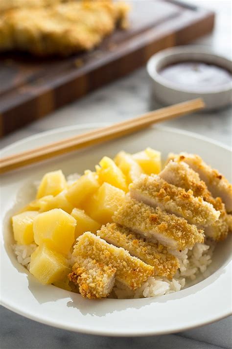 Easy Baked Chicken Katsu With Pineapple Katsu Sauce Baking Mischief