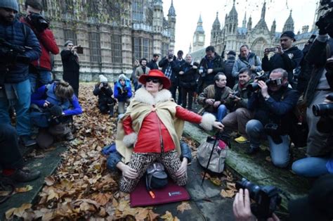 The Most Outrageous Face Sitting Pictures From Protest Outside Parliament