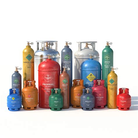 Gas Cylinders 3d Model Cgtrader