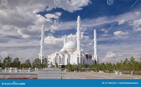 The Hazrat Sultan Mosque In Astana Timelapse Hyperlapse Kazakhstan
