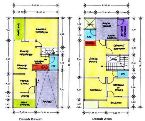 Luas tanah rumah tipe 36 cukup beragam dibandingkan ukuran rumah type 21, yakni 60 m², 72 m², hingga 120 m². Penjelasan Denah Ukuran Rumah Type 21, 1 dan 2 Lantai
