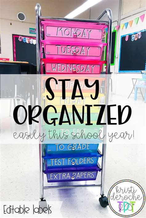 Stay Organized In Your Classroom This Year Easily With These Editable