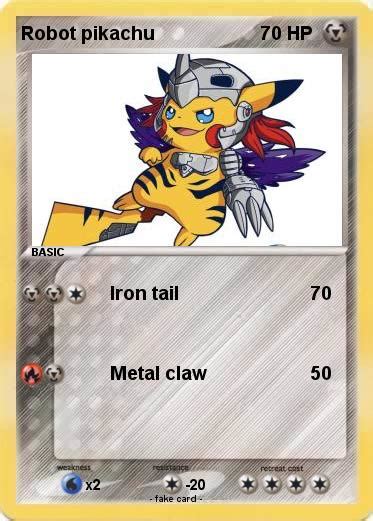 Pokémon Robot Pikachu 9 9 Iron Tail My Pokemon Card