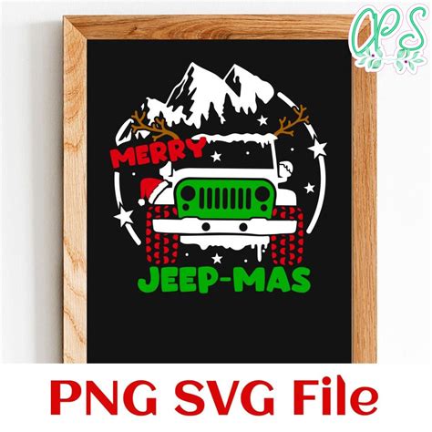 Jeep Merry Christmas Png Svg File Template Custompartyshirts Studio