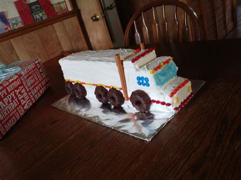 Semi Truck Birthday Cake Cake Birthday Happy Birthday