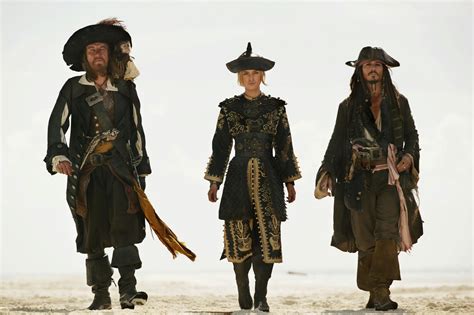 Geoffrey Rush K Keira Knightley Jack Sparrow Elizabeth Swann Hector Barbossa Pirates Of