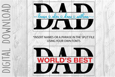 Dad Tile Bundle Svg Png Personalized Fathers Day T Etsy