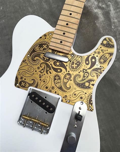 Custom Gold Embossed Paisley Bakelite Pickguard Fender Reverb