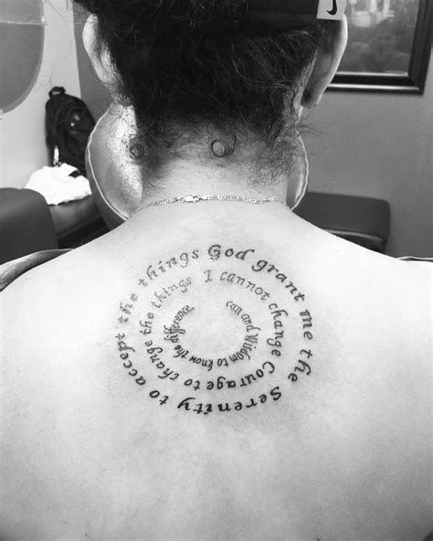 55 Inspiring Serenity Prayer Tattoo Designs Serenity Courage And Wisdom
