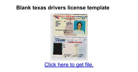 Blank Texas Drivers License Template With Images Drivers License
